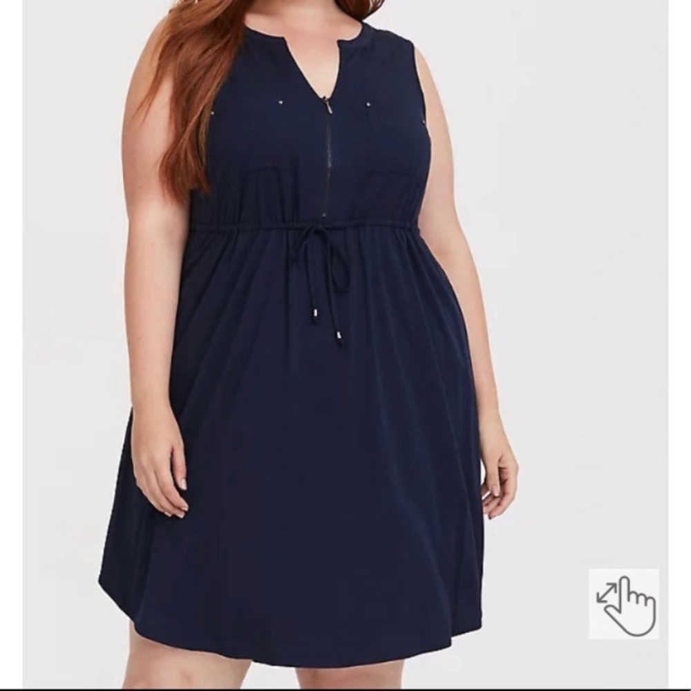 Torrid Navy Sleeveless Dress